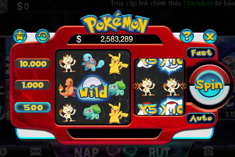 Minigame Pokemon Tại 789Club Hành Trình Săn Thưởng Cùng Các Sinh Vật Huyền Thoại