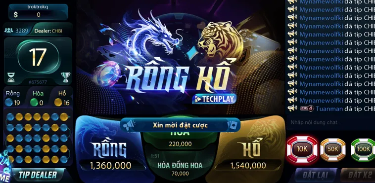 Rồng Hổ Casino Tại 789Club Đấu Trường Tốc Độ Săn Thưởng Đẳng Cấp