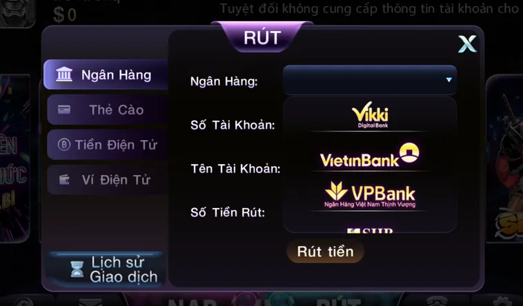 Rút Tiền Về Tài Khoản Ngân Hàng Tại 789Club Siêu Tốc Độ Đảm Bảo An Toàn Tuyệt Đối Cho Mọi Game Thủ