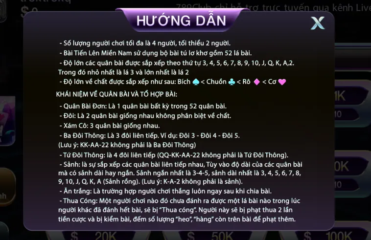 Tiến Lên Miền Nam Tại 789Club Đấu Trường Bài Cào Kịch Tính Đỉnh Cao